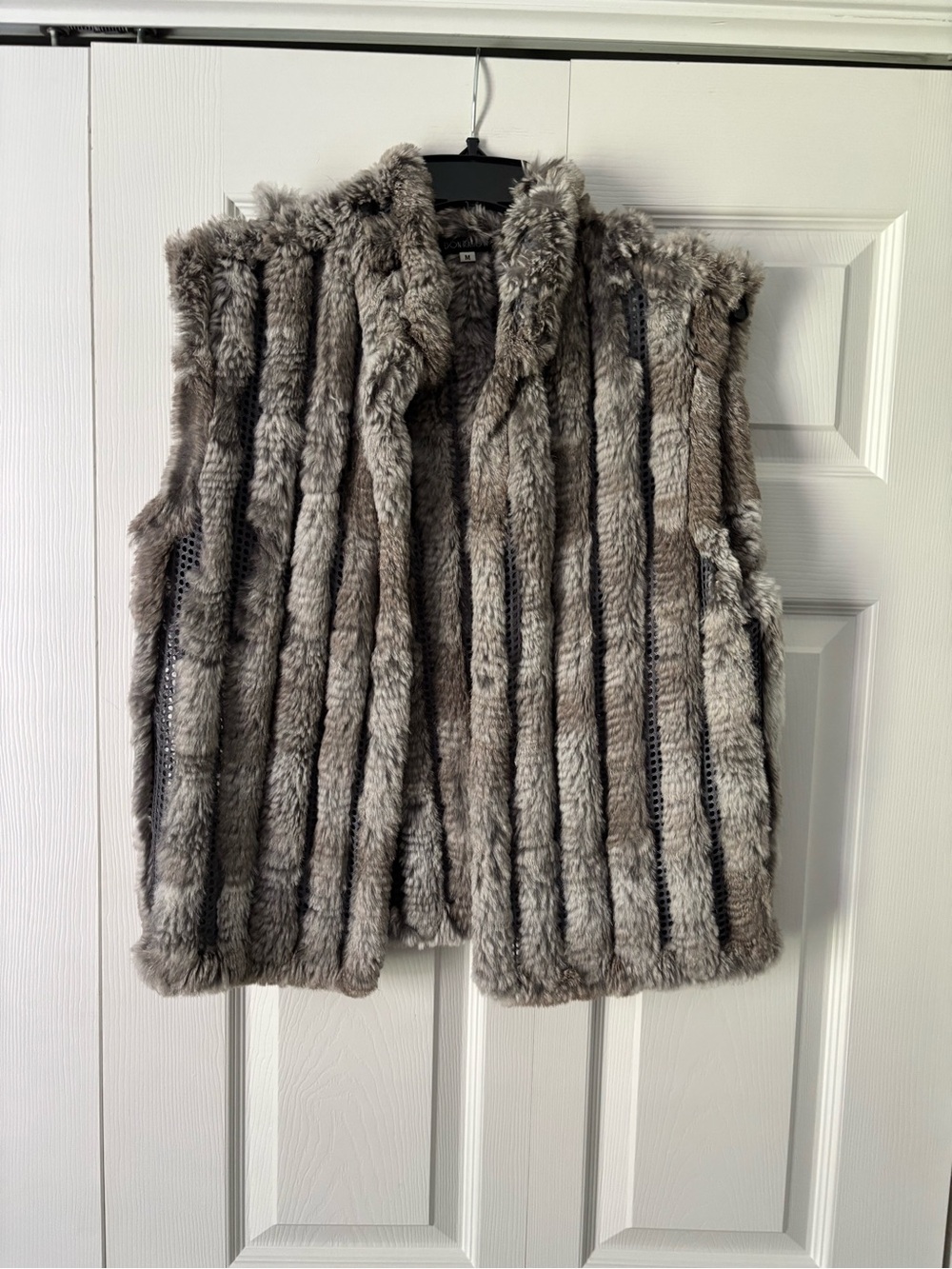Fur Vest in Taupe Gray